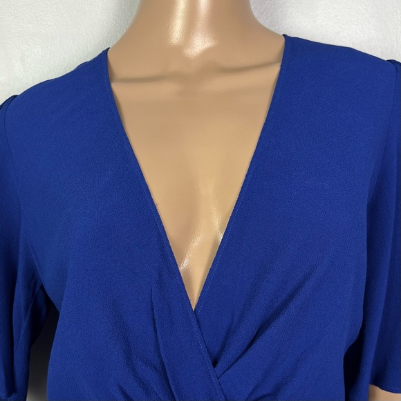 NEW REFORMATION BLUE SHORT SLEEVE MAXI DRESS - Picture 4 of 8